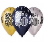 Balon metaliczny na 50 urodzimy