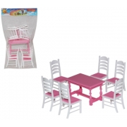 Zestaw mebli dla lalek krzesła, stół