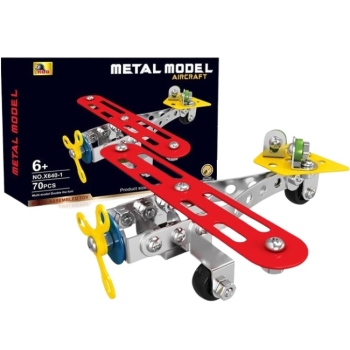 Klocki konstrukcyjne metal 68 elem.