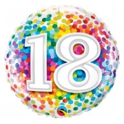 Balon lateks konfetti 18 te, urodziny