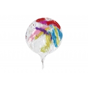 Balon przeźroczysty z piórkami