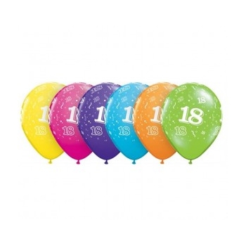 Balon lateksowy na 18 urodziny mix