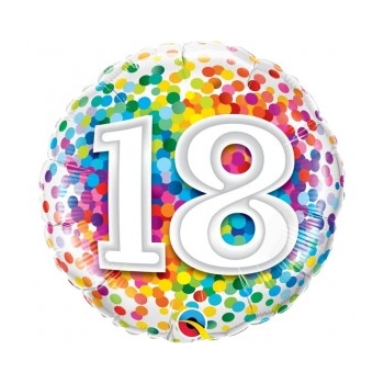 Balon lateks konfetti 18 te, urodziny