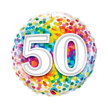 Balon lateks konfetti 50 te urodziny