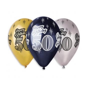 Balon metaliczny na 50 urodzimy
