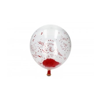 Balon lateksowy z kulkami czerwonymi